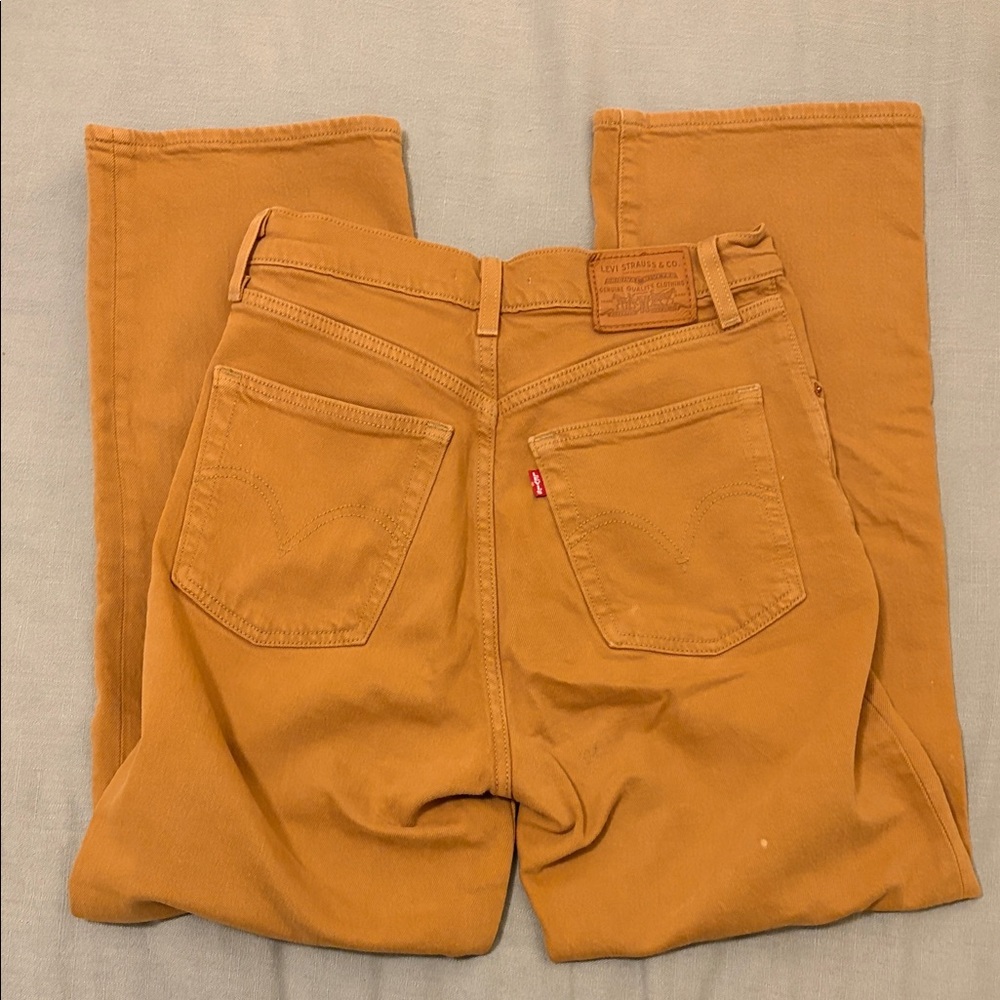 Levi's Women's Wide Leg Pants in Tan - Picture 2 of 2